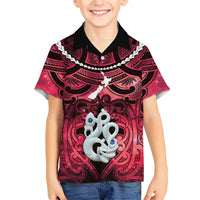 Personalised Maori Matariki Manaia Whero Hawaiian Shirt Maori Kowhaiwhai Pattern Galaxy LT01 - Polynesian Pride