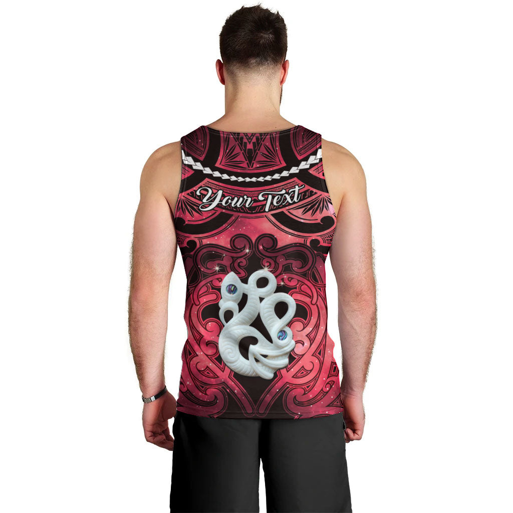 Personalised Maori Matariki Manaia Whero Men Tank Top Maori Kowhaiwhai Pattern Galaxy