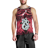 Personalised Maori Matariki Manaia Whero Men Tank Top Maori Kowhaiwhai Pattern Galaxy