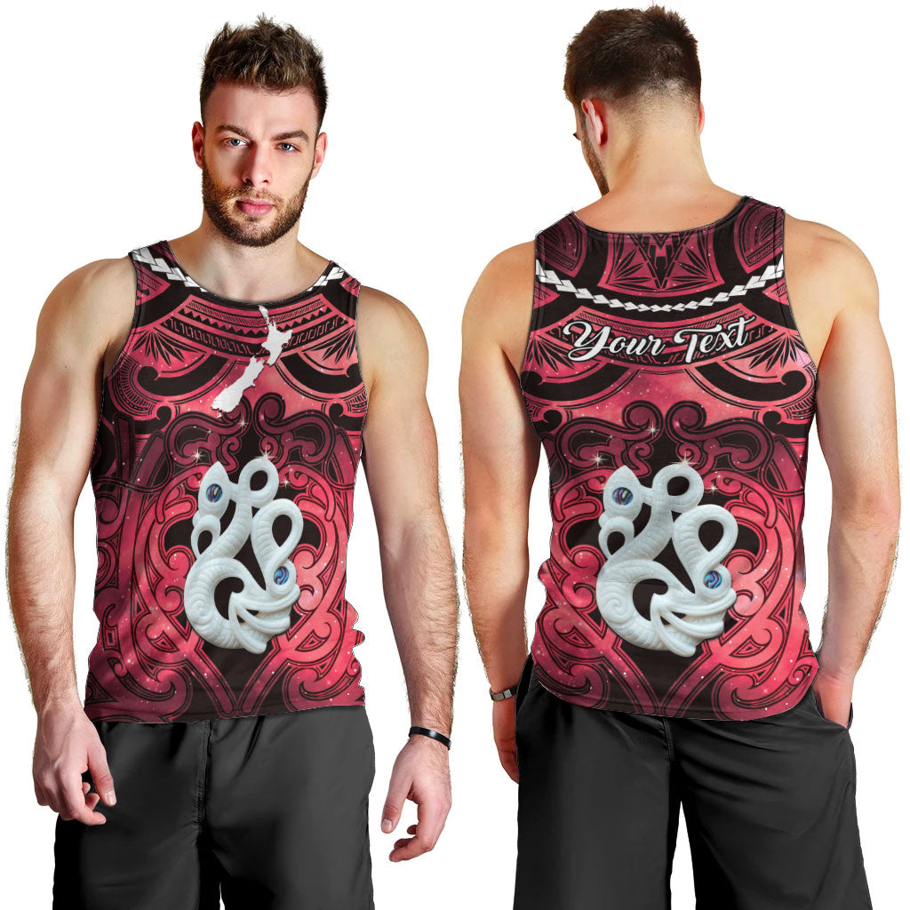 Personalised Maori Matariki Manaia Whero Men Tank Top Maori Kowhaiwhai Pattern Galaxy