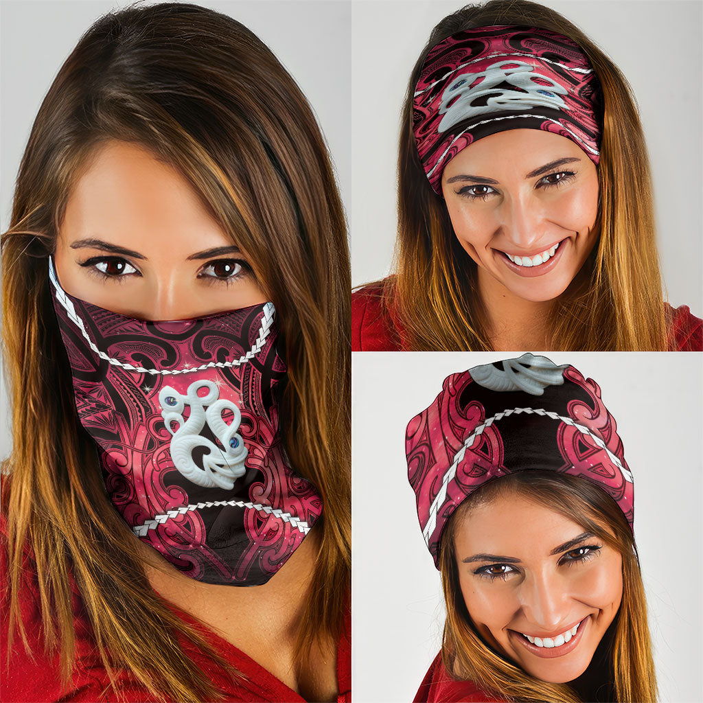 Maori Matariki Manaia Whero Neck Gaiter Maori Kowhaiwhai Pattern Galaxy LT01 - Polynesian Pride