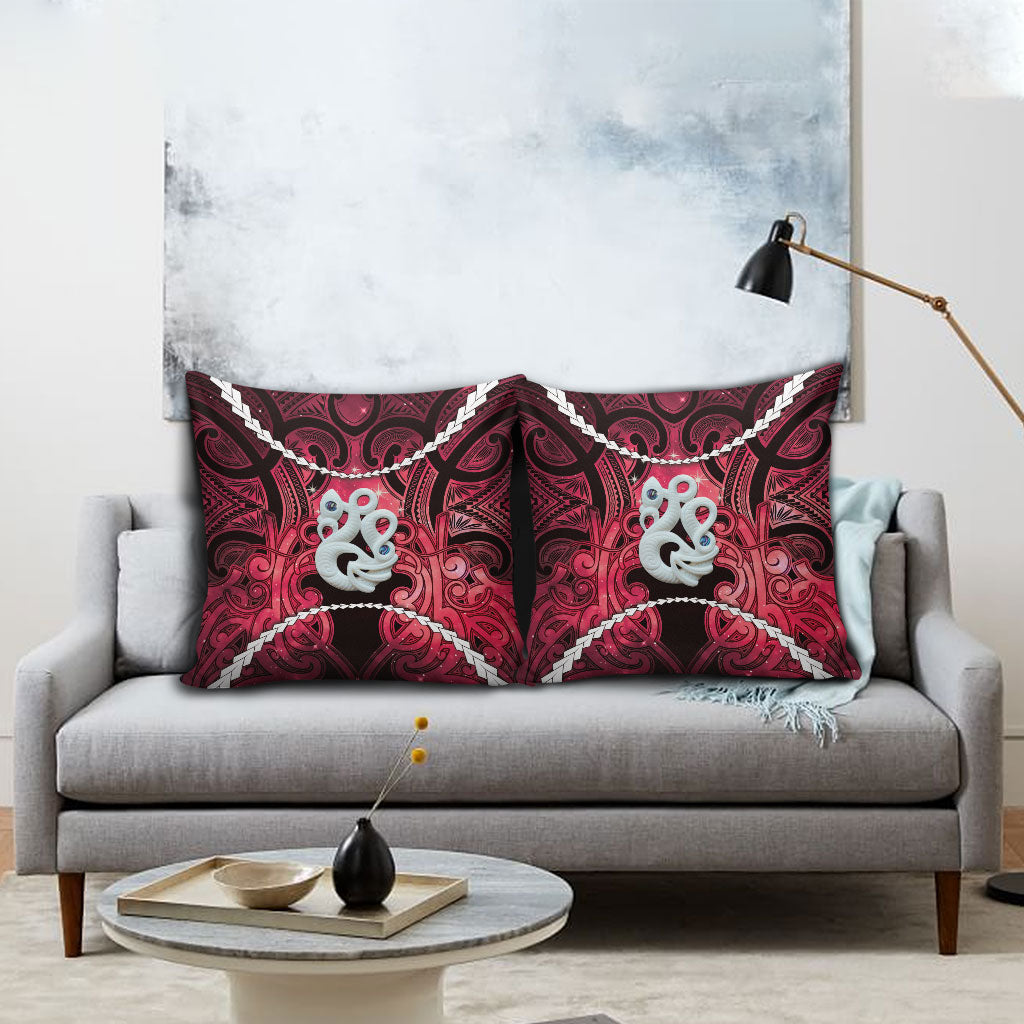 Maori Matariki Manaia Whero Pillow Cover Maori Kowhaiwhai Pattern Galaxy LT01 - Polynesian Pride