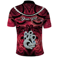 Personalised Maori Matariki Manaia Whero Polo Shirt Maori Kowhaiwhai Pattern Galaxy LT01 - Polynesian Pride