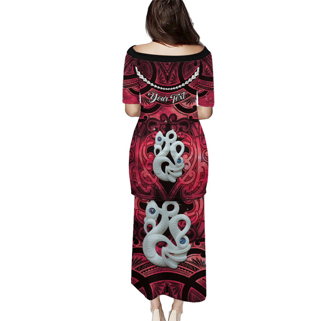 Personalised Maori Matariki Manaia Whero Puletasi Maori Kowhaiwhai Pattern Galaxy LT01 - Polynesian Pride