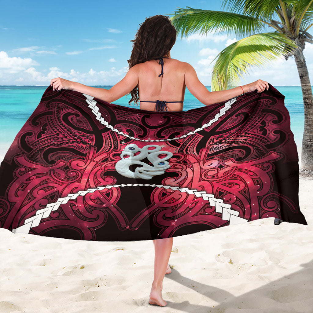 Maori Matariki Manaia Whero Sarong Maori Kowhaiwhai Pattern Galaxy LT01 - Polynesian Pride