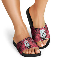 Maori Matariki Manaia Whero Slide Sandals Maori Kowhaiwhai Pattern Galaxy LT01 - Polynesian Pride