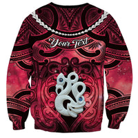 Personalised Maori Matariki Manaia Whero Sweatshirt Maori Kowhaiwhai Pattern Galaxy LT01 - Polynesian Pride