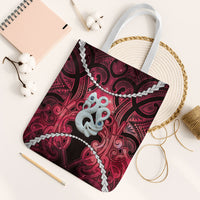 Maori Matariki Manaia Whero Tote Bag Maori Kowhaiwhai Pattern Galaxy LT01 White Strap One Size Red - Polynesian Pride