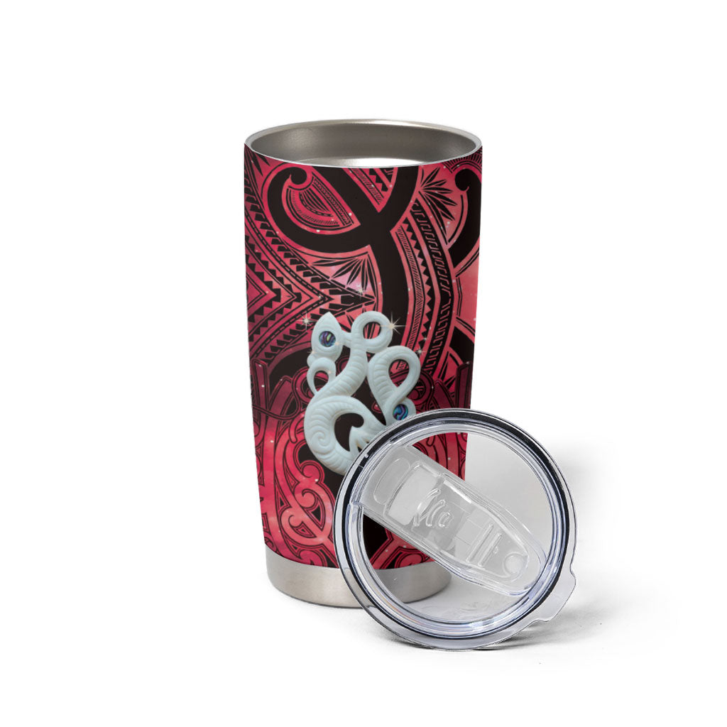 Personalised Maori Matariki Manaia Whero Tumbler Cup Maori Kowhaiwhai Pattern Galaxy LT01 - Polynesian Pride