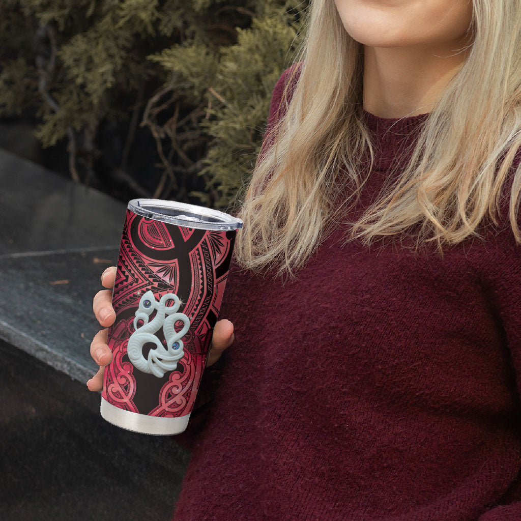Personalised Maori Matariki Manaia Whero Tumbler Cup Maori Kowhaiwhai Pattern Galaxy LT01 - Polynesian Pride