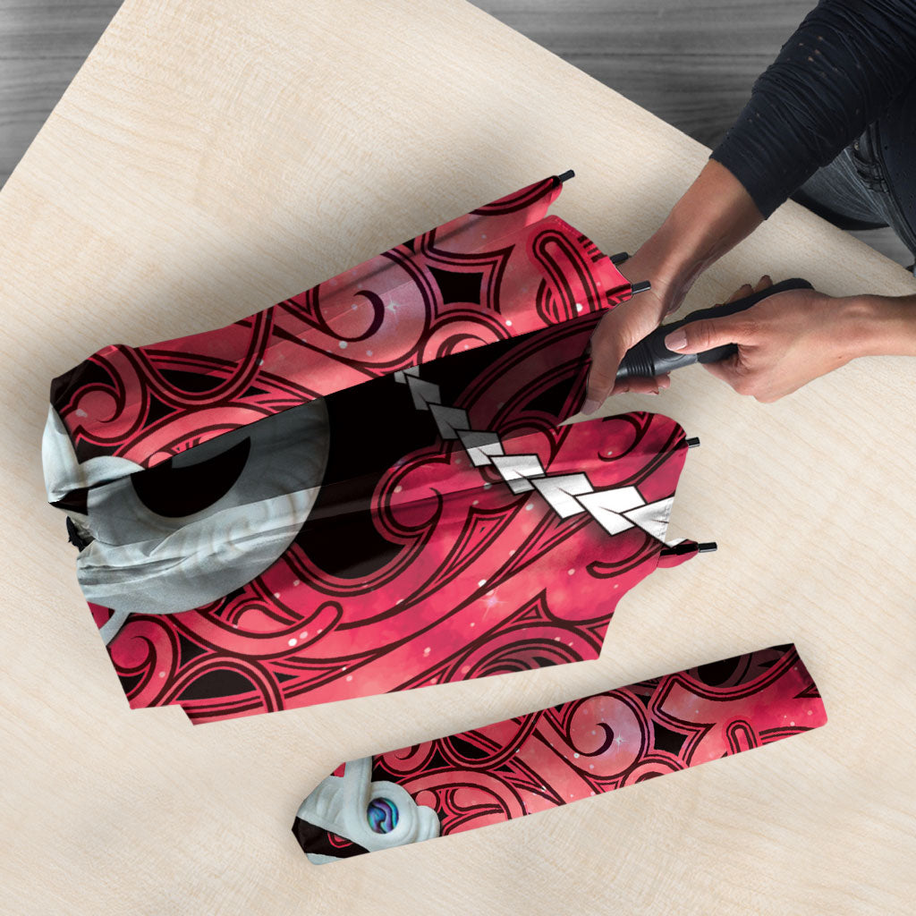 Maori Matariki Manaia Whero Umbrella Maori Kowhaiwhai Pattern Galaxy LT01 - Polynesian Pride