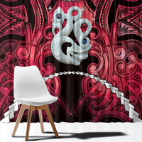 Maori Matariki Manaia Whero Window Curtain Maori Kowhaiwhai Pattern Galaxy