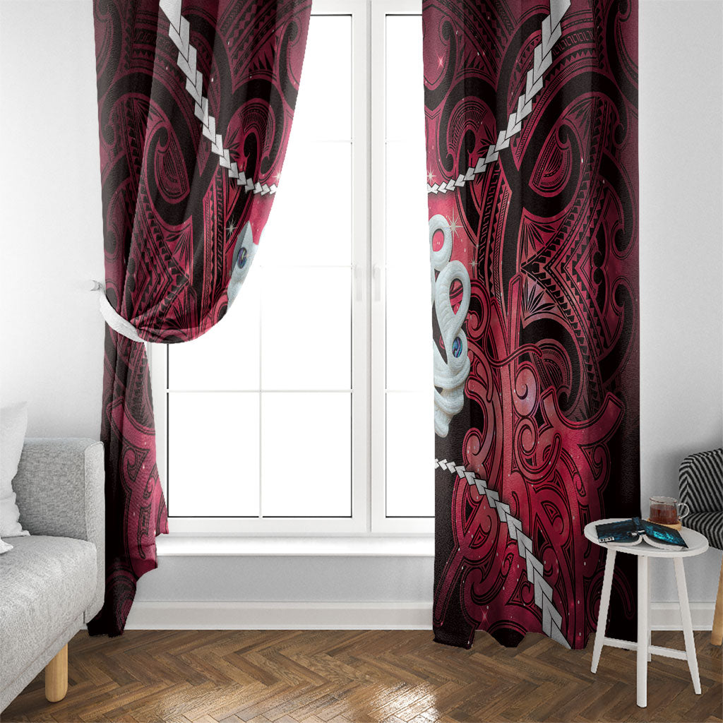 Maori Matariki Manaia Whero Window Curtain Maori Kowhaiwhai Pattern Galaxy