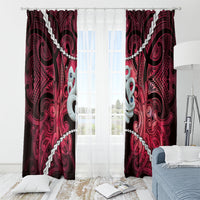 Maori Matariki Manaia Whero Window Curtain Maori Kowhaiwhai Pattern Galaxy