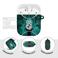 Maori Matariki Manaia Turquoise AirPods Case Maori Kowhaiwhai Pattern Galaxy LT01 - Polynesian Pride
