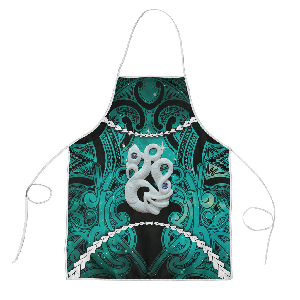 Maori Matariki Manaia Turquoise Apron Maori Kowhaiwhai Pattern Galaxy