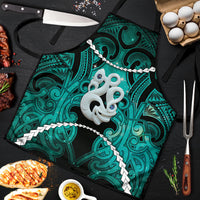 Maori Matariki Manaia Turquoise Apron Maori Kowhaiwhai Pattern Galaxy