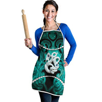 Maori Matariki Manaia Turquoise Apron Maori Kowhaiwhai Pattern Galaxy