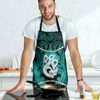 Maori Matariki Manaia Turquoise Apron Maori Kowhaiwhai Pattern Galaxy