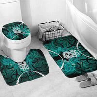 Maori Matariki Manaia Turquoise Bathroom Set Maori Kowhaiwhai Pattern Galaxy