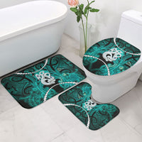 Maori Matariki Manaia Turquoise Bathroom Set Maori Kowhaiwhai Pattern Galaxy