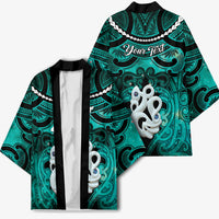Personalised Maori Matariki Manaia Turquoise Kimono Maori Kowhaiwhai Pattern Galaxy