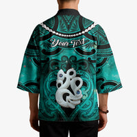 Personalised Maori Matariki Manaia Turquoise Kimono Maori Kowhaiwhai Pattern Galaxy