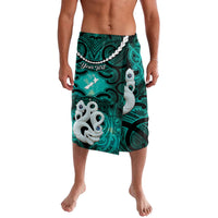 Personalised Maori Matariki Manaia Turquoise Lavalava Maori Kowhaiwhai Pattern Galaxy LT01 Turquoise - Polynesian Pride