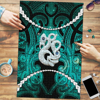 Maori Matariki Manaia Turquoise Puzzle Maori Kowhaiwhai Pattern Galaxy LT01 Turquoise - Polynesian Pride