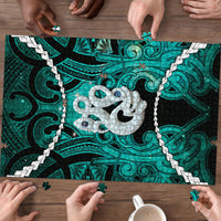 Maori Matariki Manaia Turquoise Puzzle Maori Kowhaiwhai Pattern Galaxy LT01 - Polynesian Pride