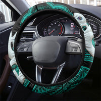 Maori Matariki Manaia Turquoise Steering Wheel Cover Maori Kowhaiwhai Pattern Galaxy LT01 - Polynesian Pride