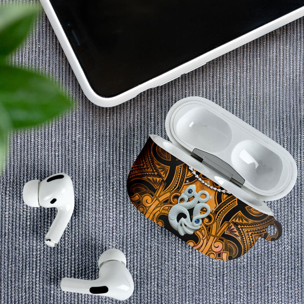 Maori Matariki Manaia Kowhai AirPods Case Maori Kowhaiwhai Pattern Galaxy LT01 - Polynesian Pride