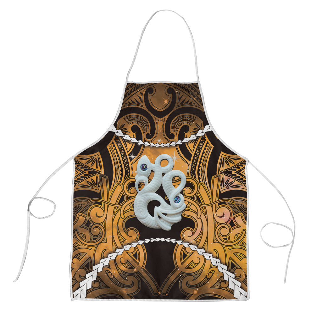 Maori Matariki Manaia Kowhai Apron Maori Kowhaiwhai Pattern Galaxy LT01 Yellow - Polynesian Pride