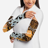 Personalised Maori Matariki Manaia Kowhai Arm Sleeves Maori Kowhaiwhai Pattern Galaxy LT01 - Polynesian Pride