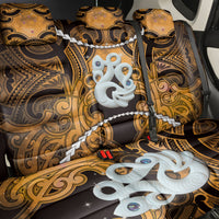 Maori Matariki Manaia Kowhai Back Car Seat Cover Maori Kowhaiwhai Pattern Galaxy LT01 - Polynesian Pride