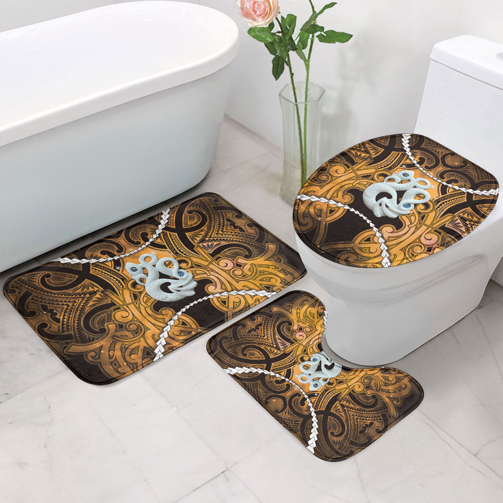 Maori Matariki Manaia Kowhai Bathroom Set Maori Kowhaiwhai Pattern Galaxy LT01 - Polynesian Pride