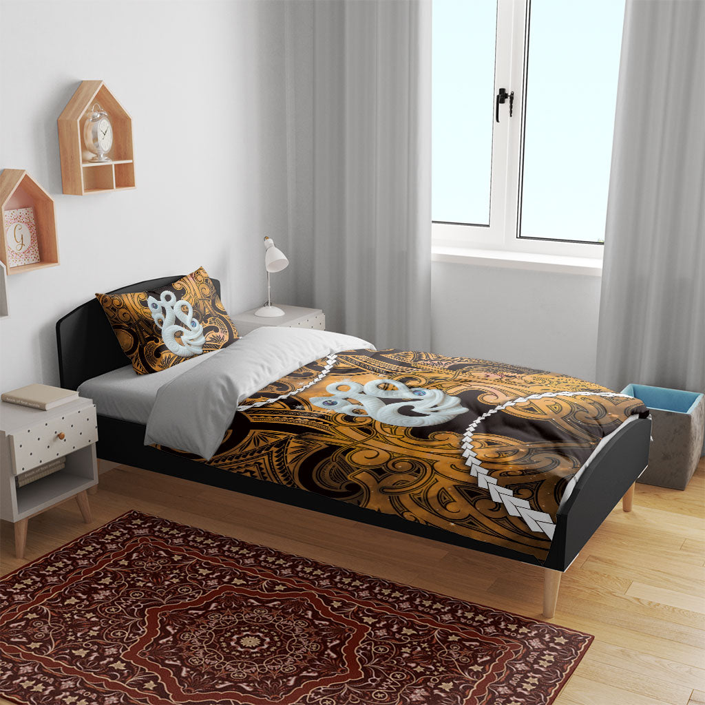 Maori Matariki Manaia Kowhai Bedding Set Maori Kowhaiwhai Pattern Galaxy LT01 - Polynesian Pride
