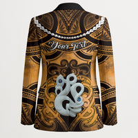 Personalised Maori Matariki Manaia Kowhai Blazer Maori Kowhaiwhai Pattern Galaxy LT01 - Polynesian Pride