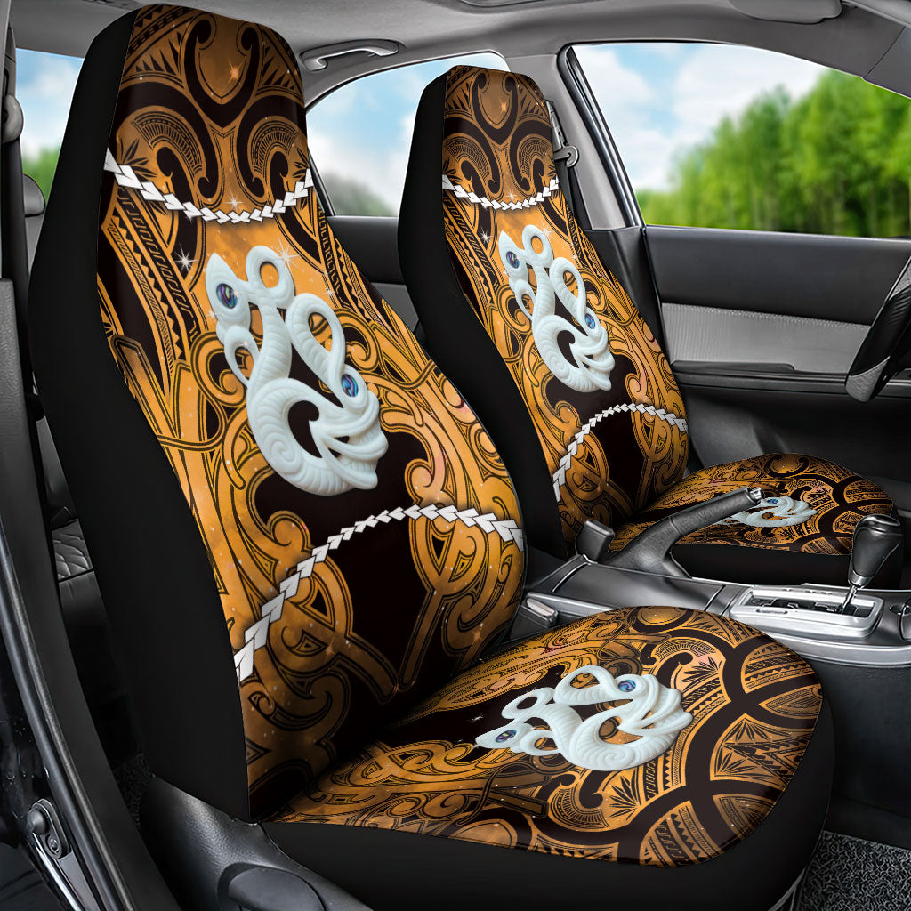 Maori Matariki Manaia Kowhai Car Seat Cover Maori Kowhaiwhai Pattern Galaxy LT01 - Polynesian Pride