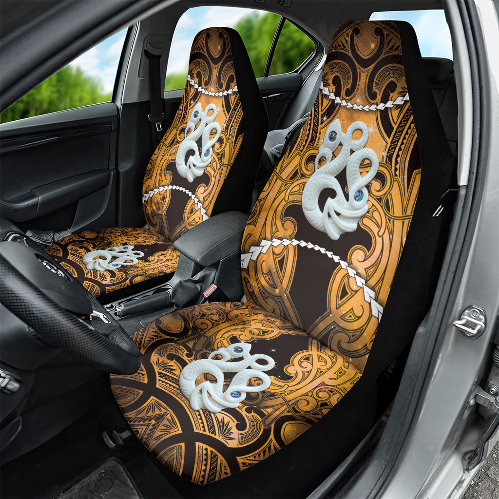 Maori Matariki Manaia Kowhai Car Seat Cover Maori Kowhaiwhai Pattern Galaxy LT01 - Polynesian Pride