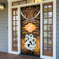 Personalised Maori Matariki Manaia Kowhai Door Cover Maori Kowhaiwhai Pattern Galaxy LT01 - Polynesian Pride
