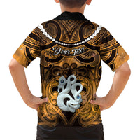 Personalised Maori Matariki Manaia Kowhai Family Matching Mermaid Dress and Hawaiian Shirt Maori Kowhaiwhai Pattern Galaxy