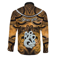 Personalised Maori Matariki Manaia Kowhai Family Matching Puletasi and Hawaiian Shirt Maori Kowhaiwhai Pattern Galaxy