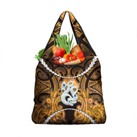 Maori Matariki Manaia Kowhai Grocery Bag Maori Kowhaiwhai Pattern Galaxy