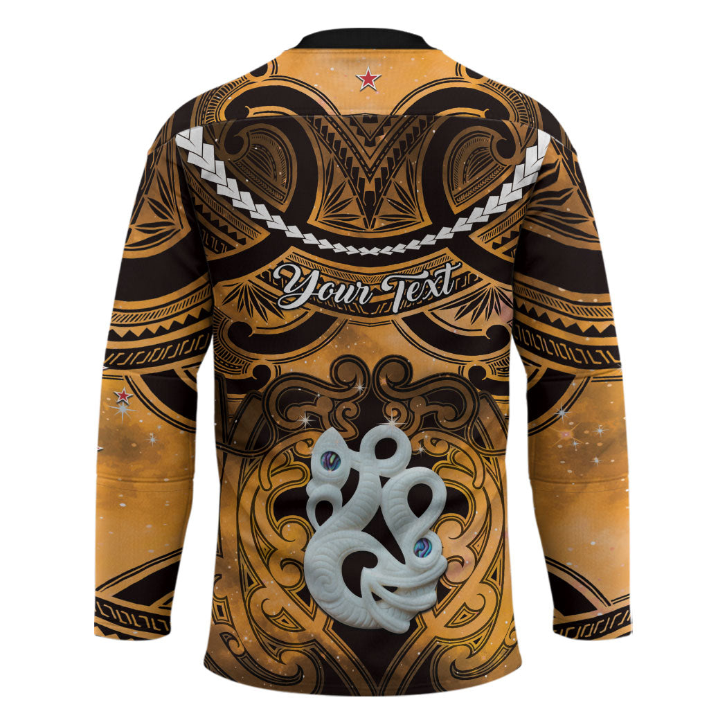 Personalised Maori Matariki Manaia Kowhai Hockey Jersey Maori Kowhaiwhai Pattern Galaxy LT01 - Polynesian Pride