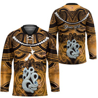 Personalised Maori Matariki Manaia Kowhai Hockey Jersey Maori Kowhaiwhai Pattern Galaxy LT01 - Polynesian Pride