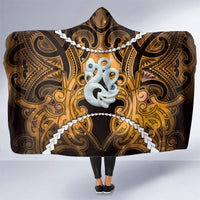 Maori Matariki Manaia Kowhai Hooded Blanket Maori Kowhaiwhai Pattern Galaxy LT01 One Size Yellow - Polynesian Pride