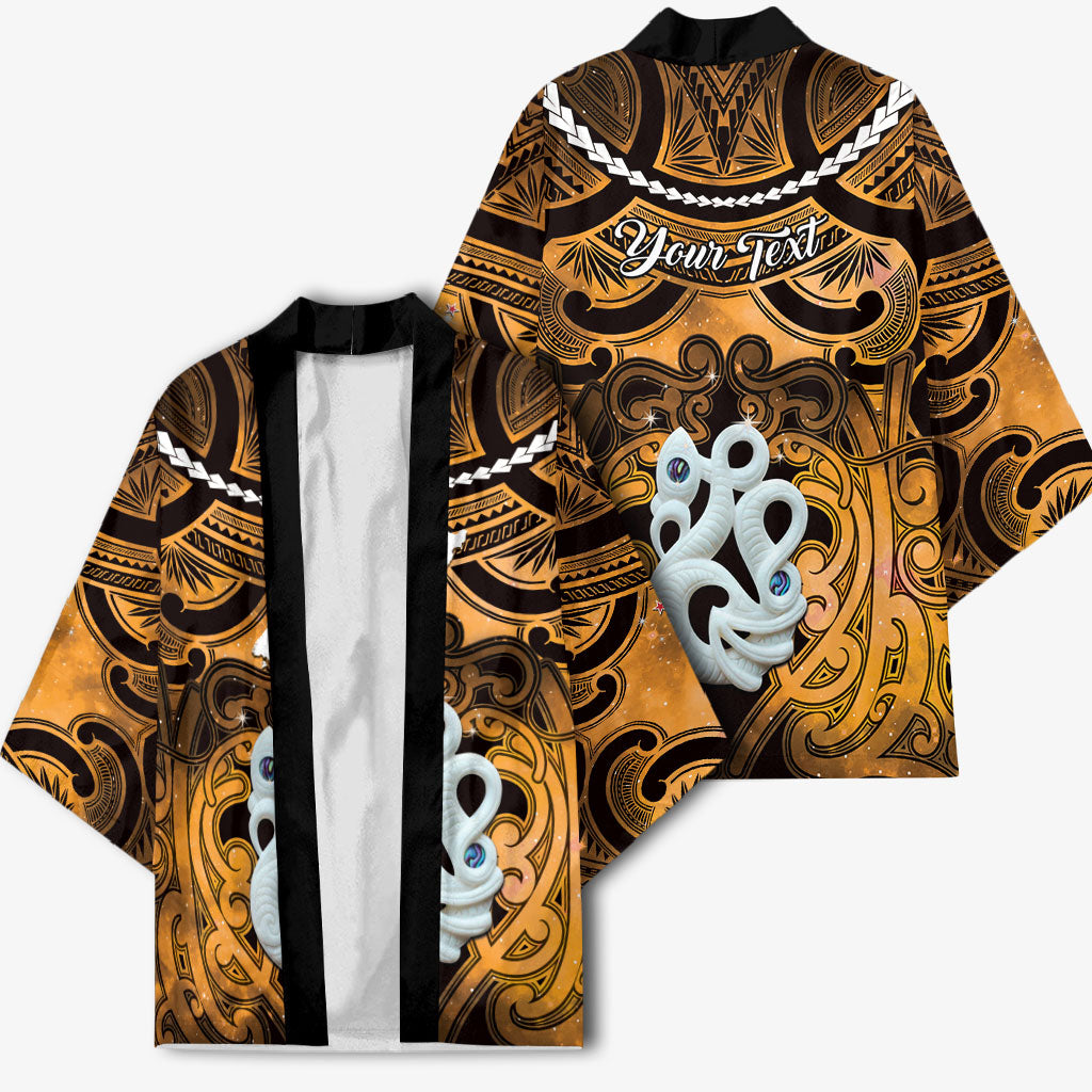 Personalised Maori Matariki Manaia Kowhai Kimono Maori Kowhaiwhai Pattern Galaxy LT01 - Polynesian Pride