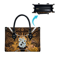 Maori Matariki Manaia Kowhai Leather Bag Maori Kowhaiwhai Pattern Galaxy