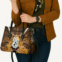 Maori Matariki Manaia Kowhai Leather Bag Maori Kowhaiwhai Pattern Galaxy